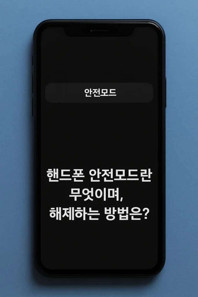 갑자기 켜진 핸드폰 안전모드, 왜 생길까?