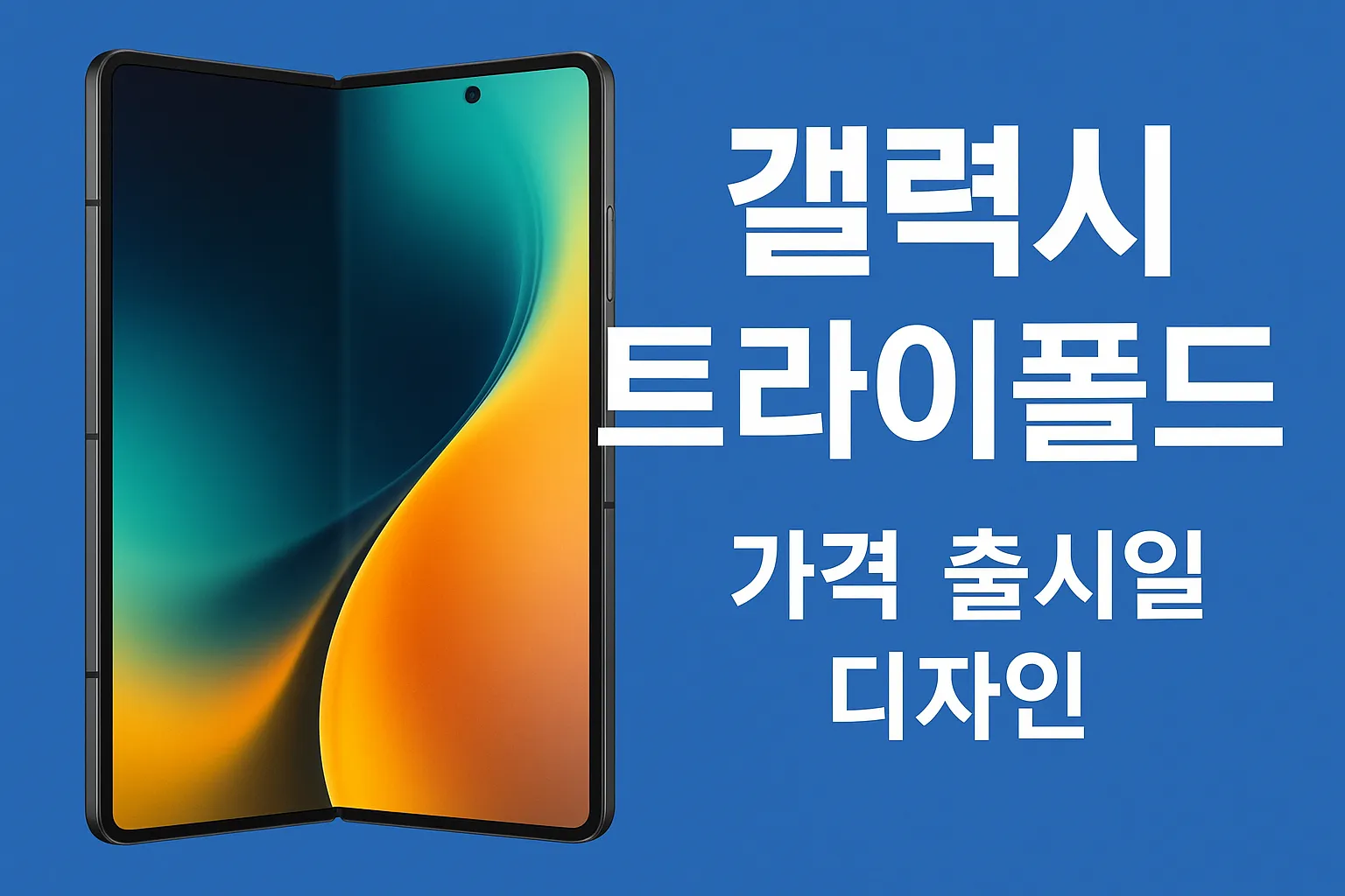 갤럭시 트라이폴드폰 스펙, 출시일, 사전예약 모든 정보모음!