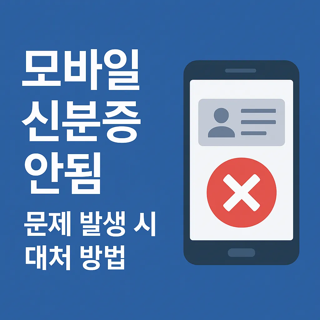 모바일 신분증 안됨, 99% 즉시 해결가능한 방법!