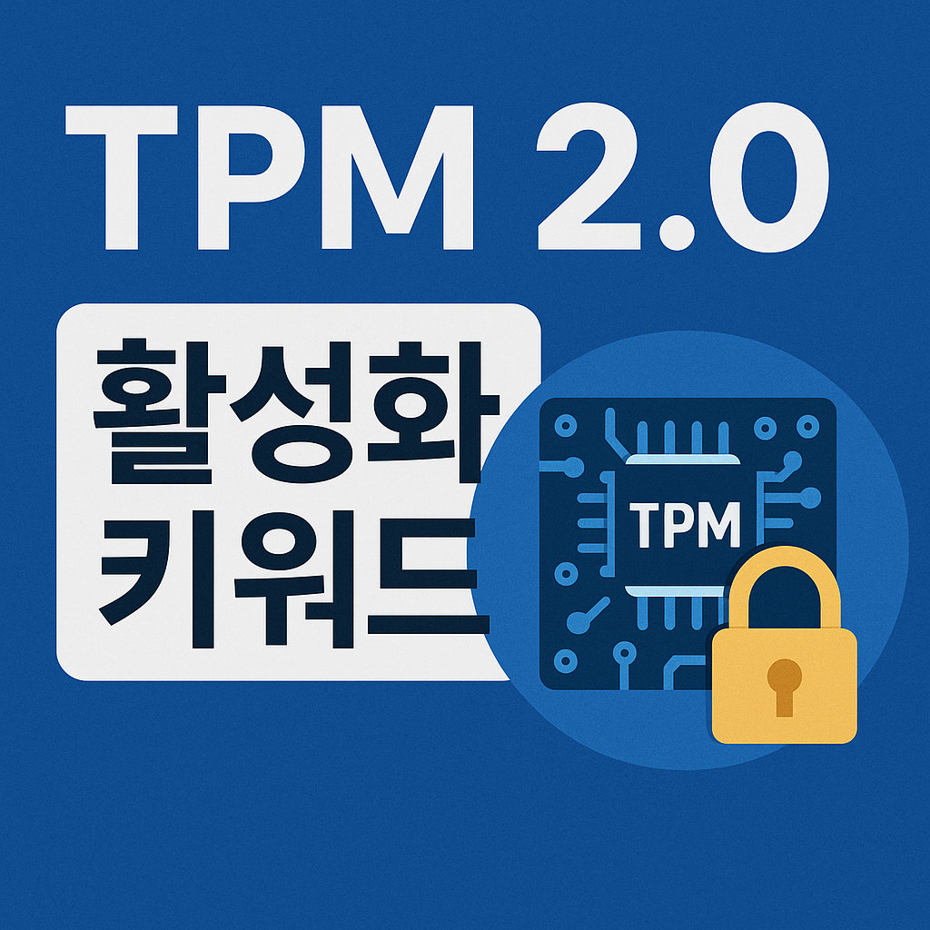 TPM2.0활성화 초간단 방법과, 해야하는 이유!