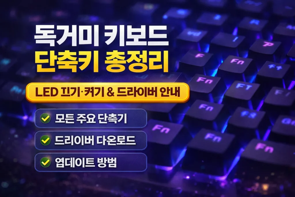 독거미 키보드 단축키